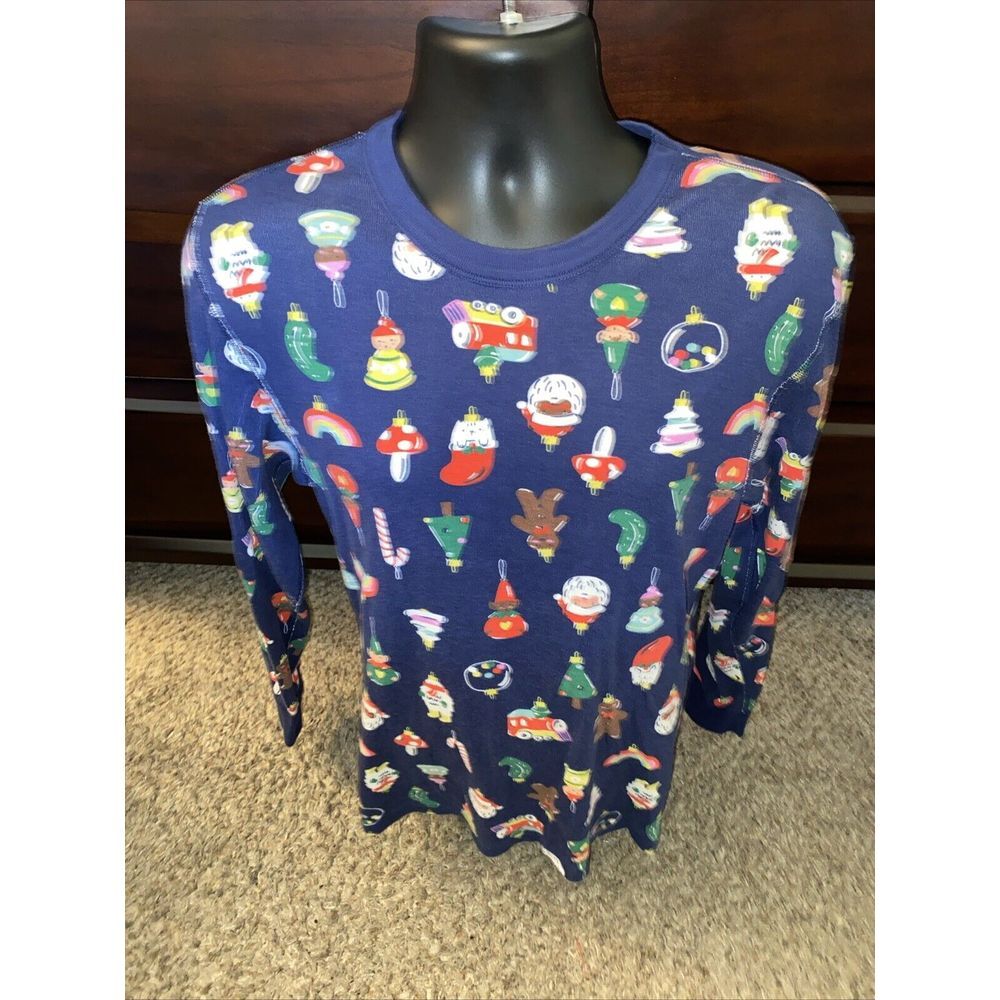 Hanna Andersson Heirloom Ornaments Long John Pajama Top Size Large